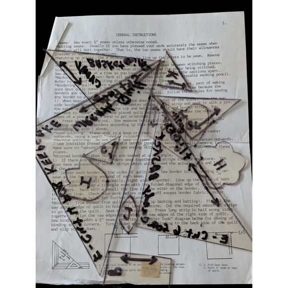 Parties Little Quilt Collection Quilting Piecing Applique Pattern & Instructions - Picture 2 of 3